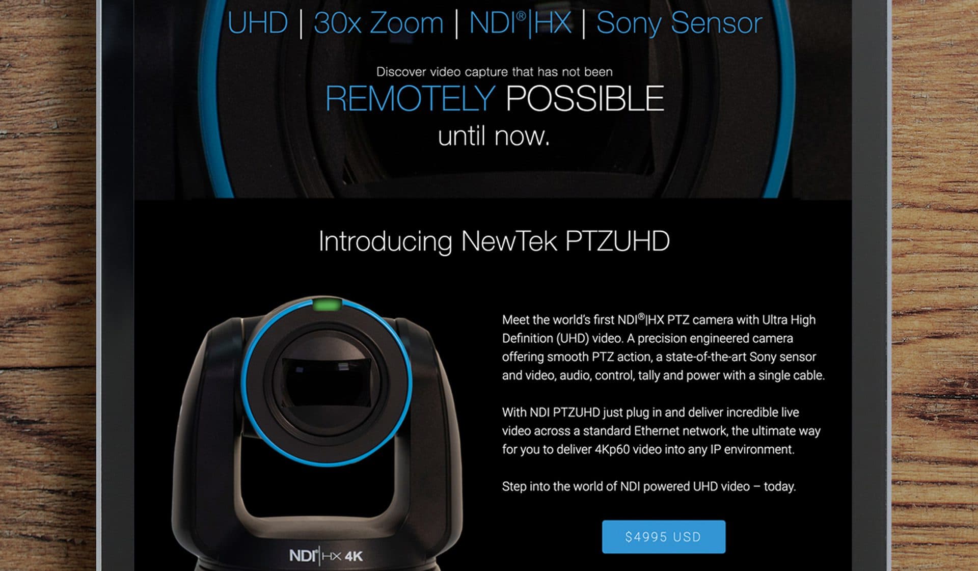 NewTek Camera Website