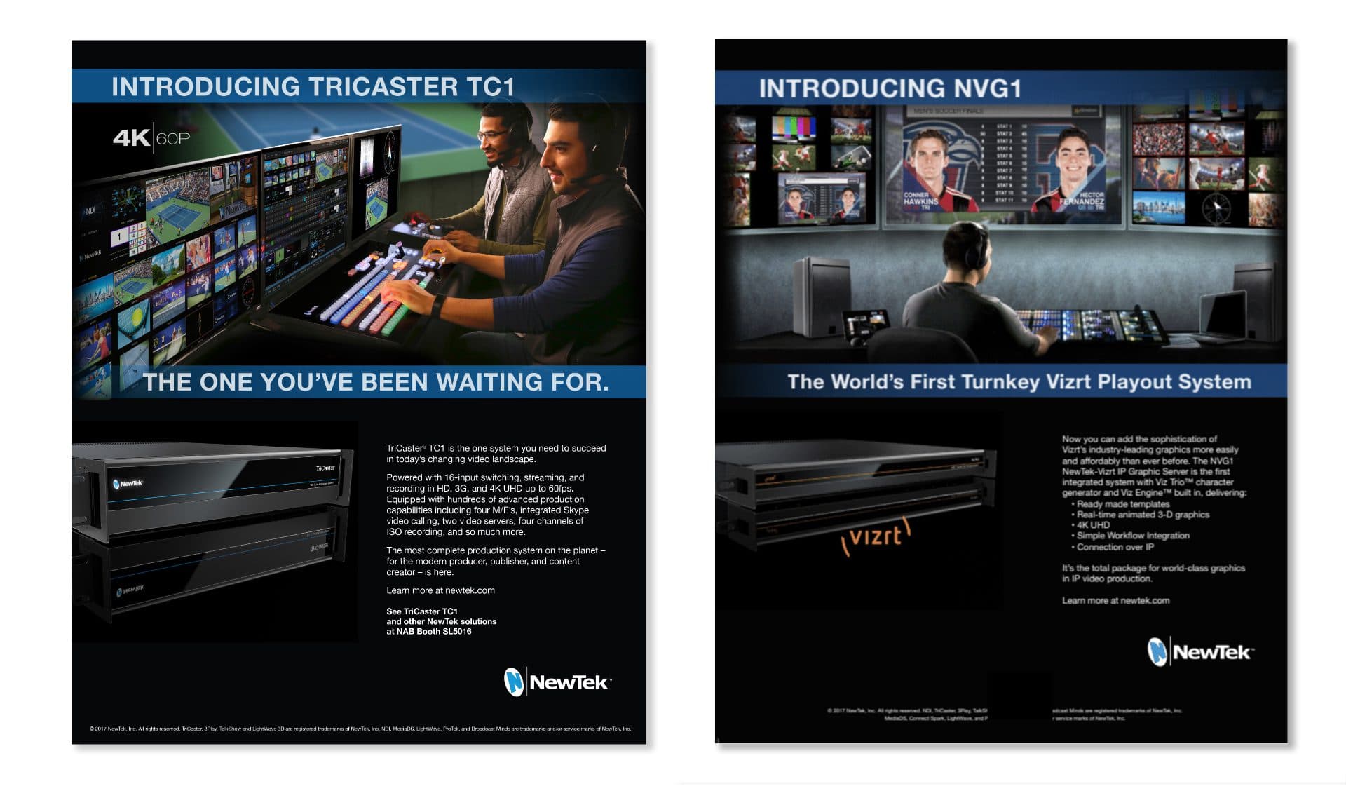 NewTek Trade Magazine Ads