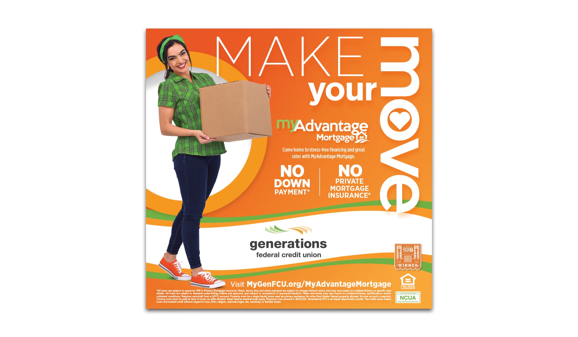 Generations Federal Credit Union Mortgage Print Ads, 2022