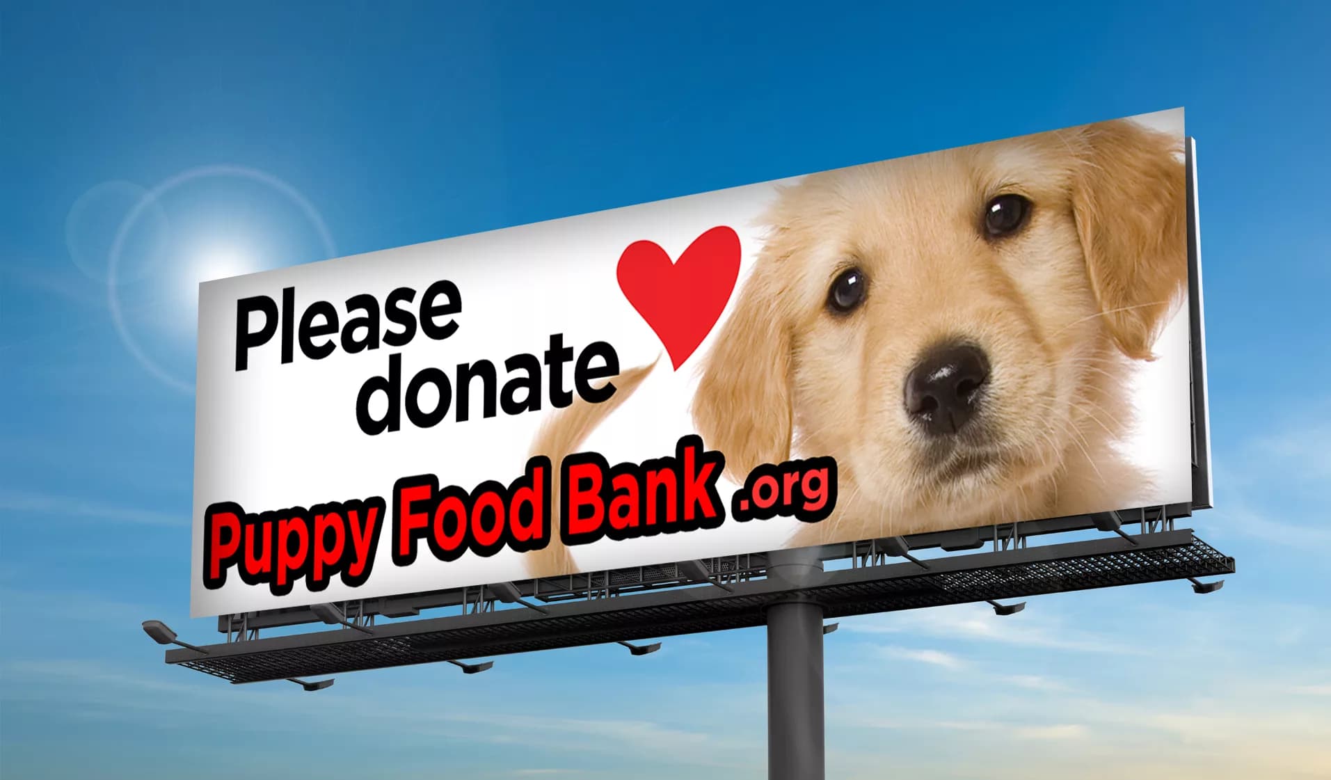 Puppy Food Bank 2024 Billboard