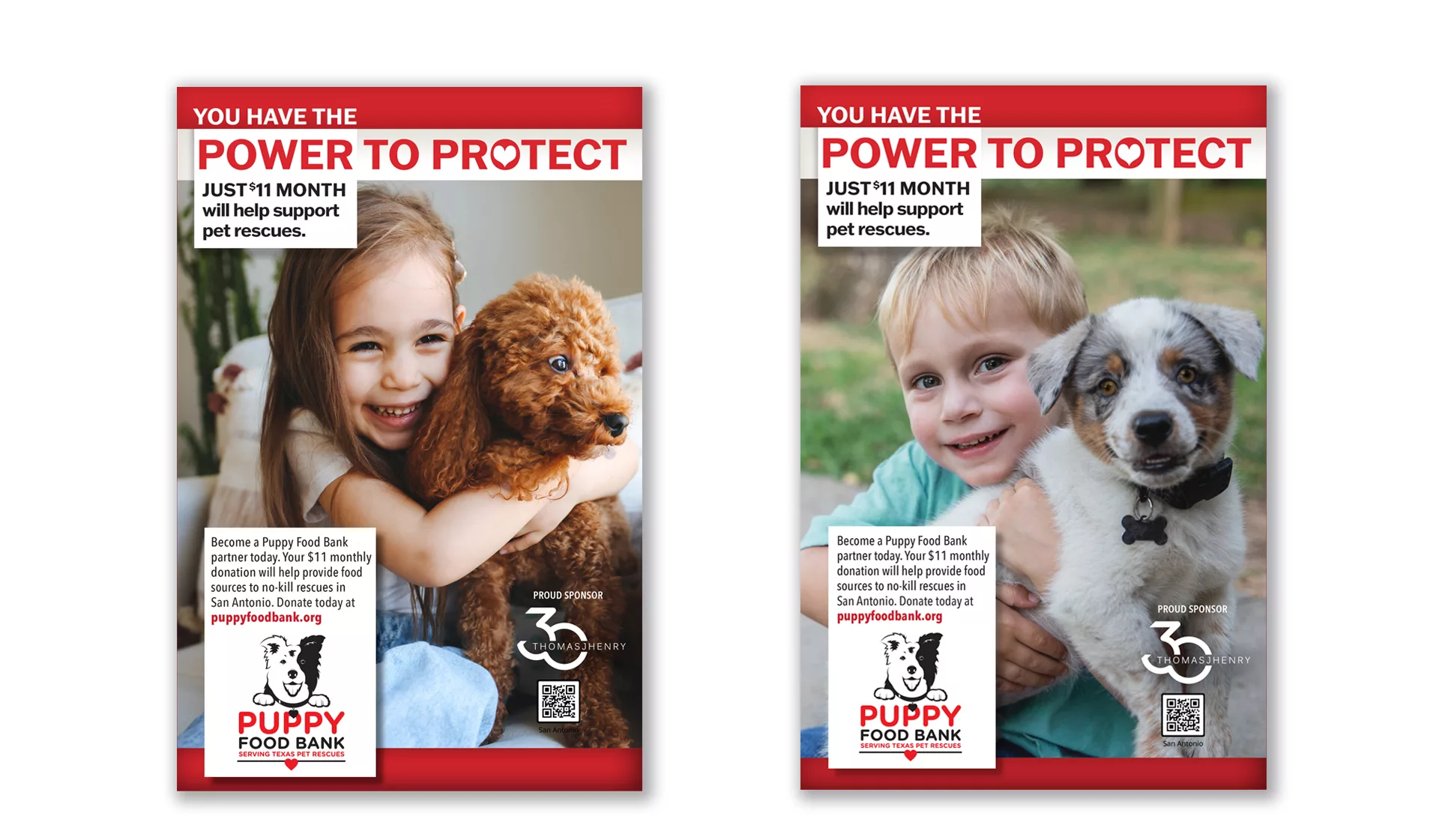 Puppy Food Bank Print Ads